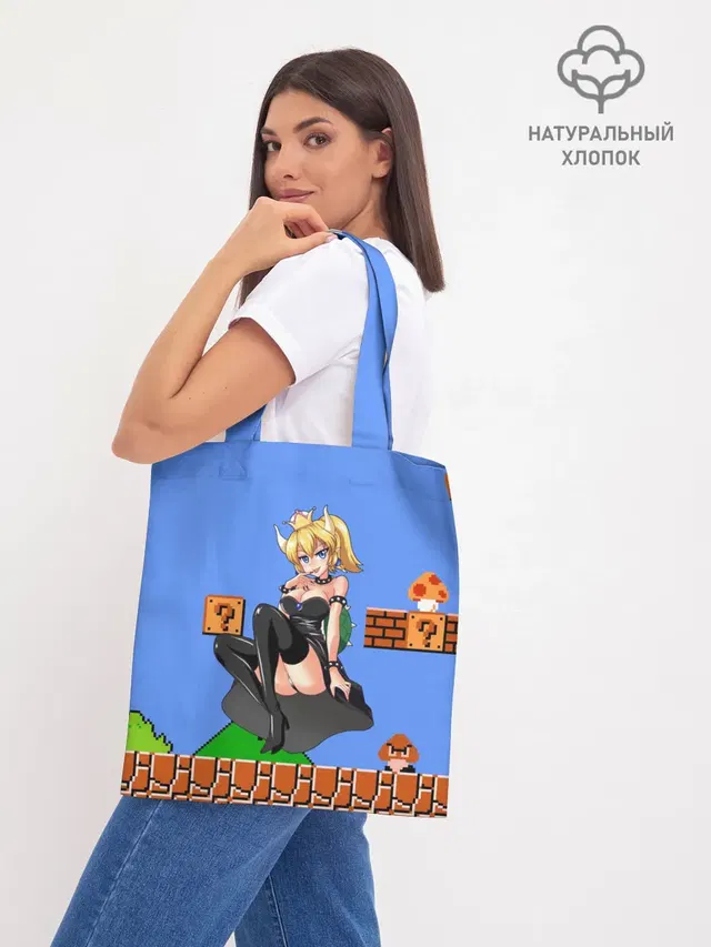 Шоппер базовый с принтом «Bowsette»