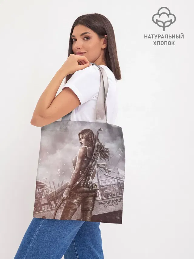 Шоппер базовый с принтом «Tomb Raider»