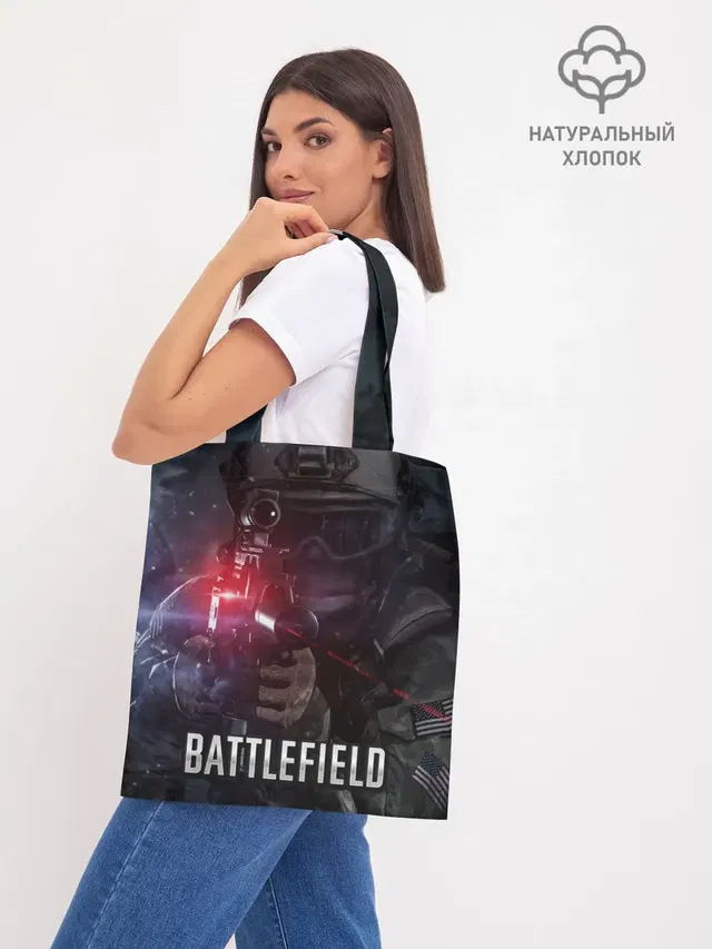 Шоппер базовый с принтом «Battlefield»