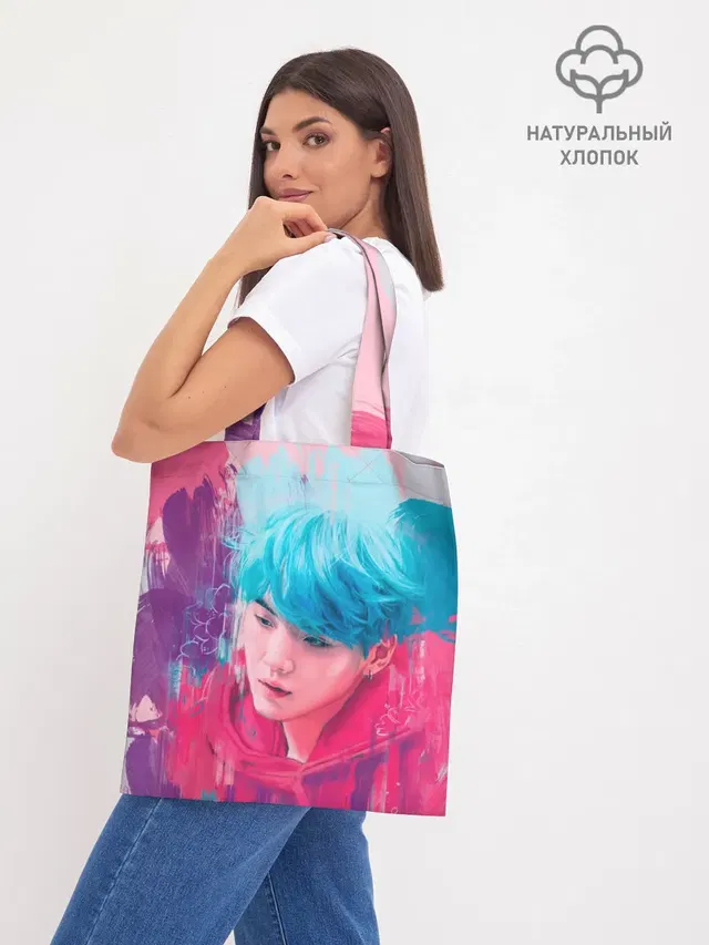 Шоппер базовый с принтом «BTS»
