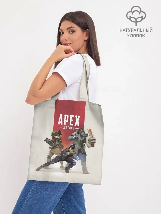Шоппер базовый с принтом «Разные игры — APEX LEGENDS»