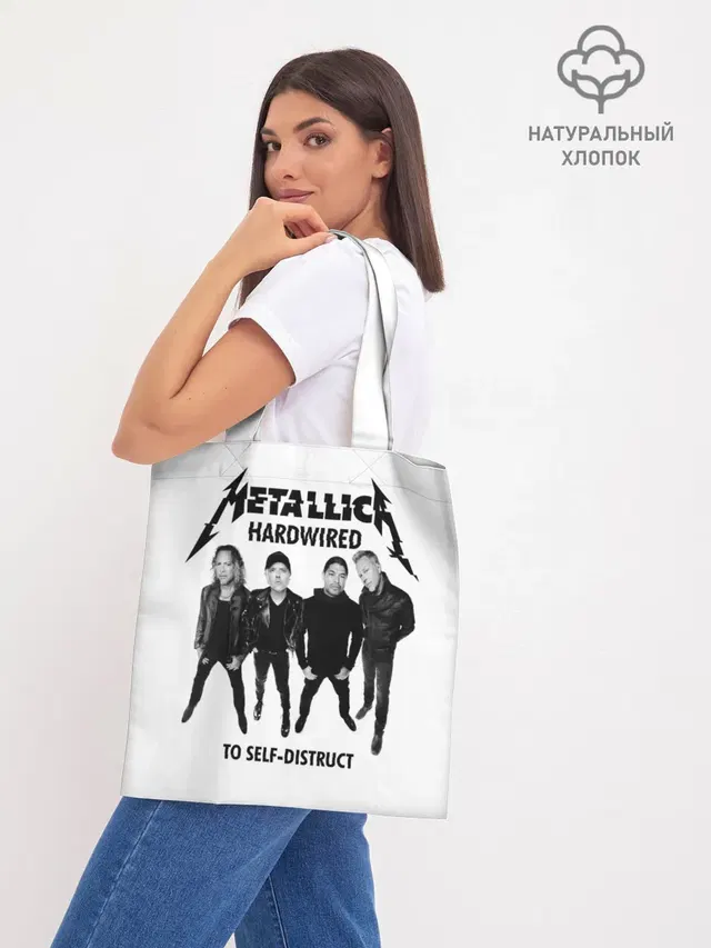 Шоппер базовый с принтом «Metallica»