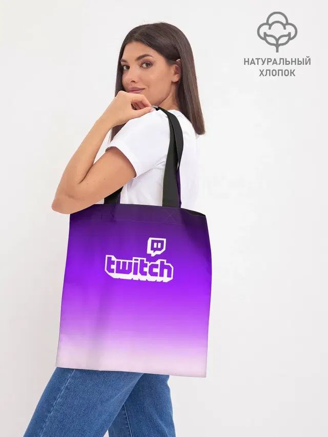 Шоппер базовый с принтом «Twitch»