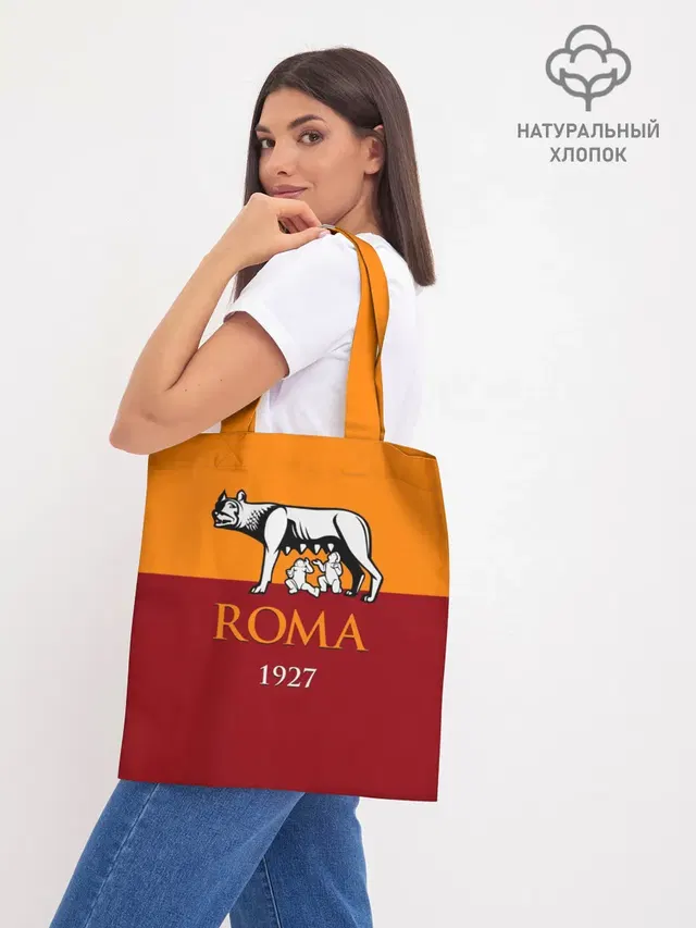 Шоппер базовый с принтом «Roma»