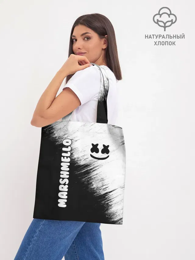 Шоппер базовый с принтом «Marshmello — Marshmello 3»
