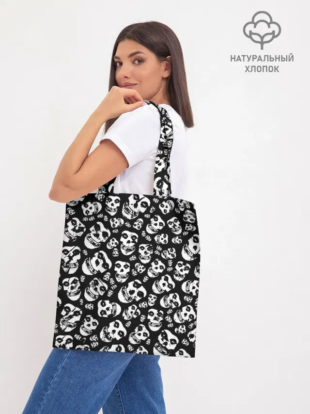 Шоппер базовый с принтом «Разный рок — The Misfits»