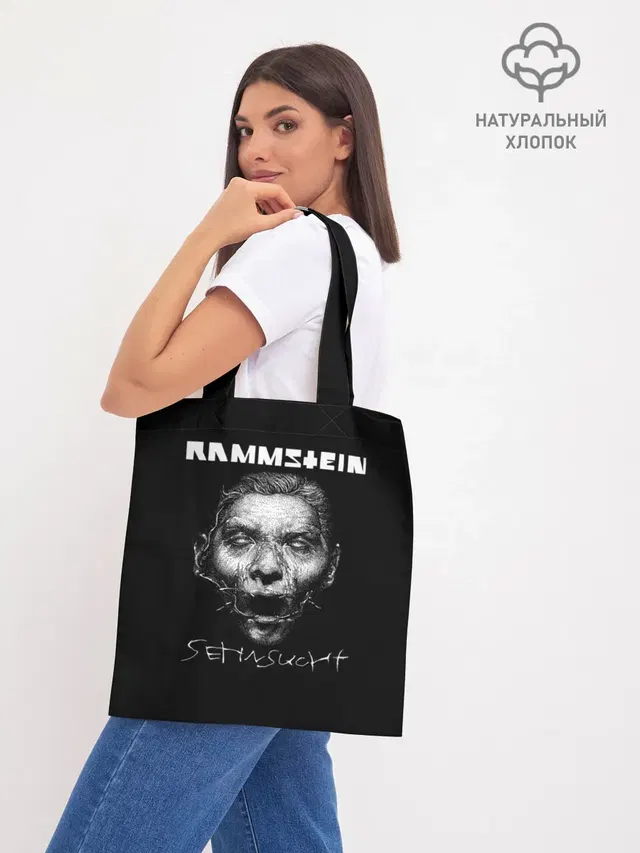 Шоппер базовый с принтом «Rammstein»