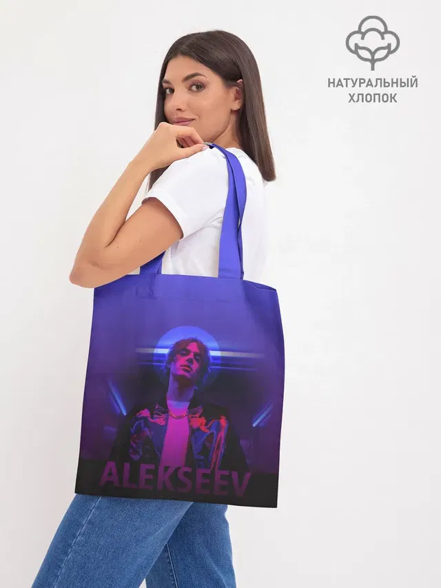 Шоппер базовый с принтом «Поп музыка и R&B — ALEKSEEV»