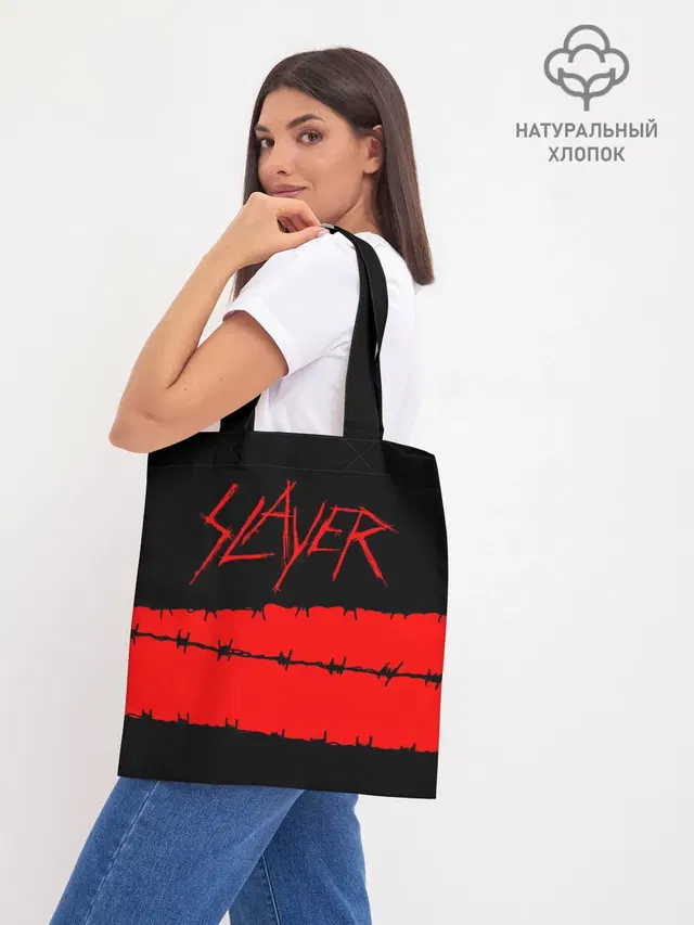 Шоппер базовый с принтом «Slayer»