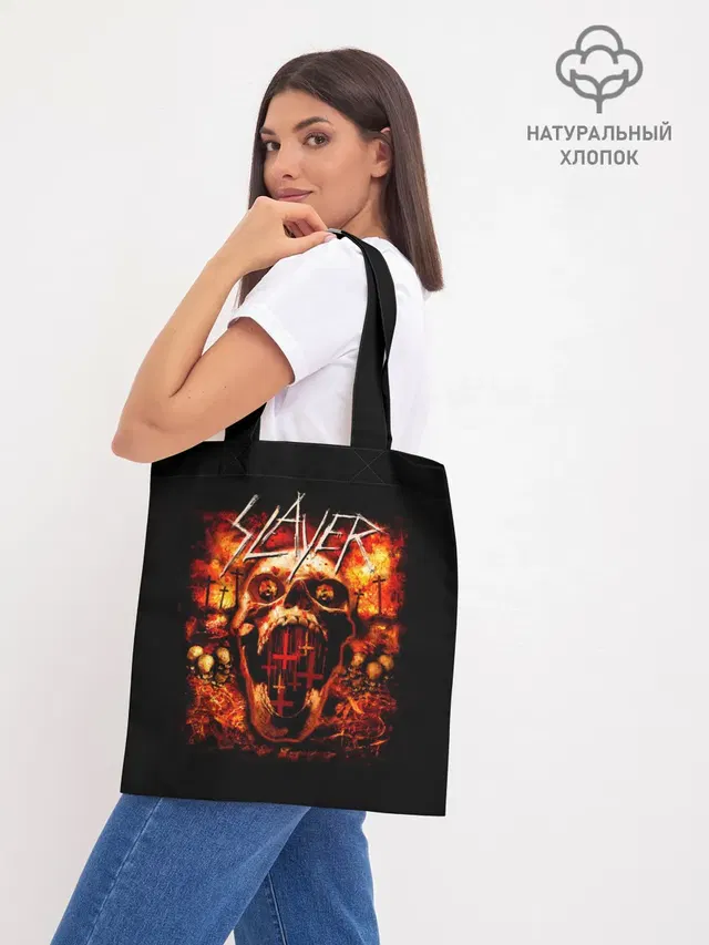 Шоппер базовый с принтом «Slayer»