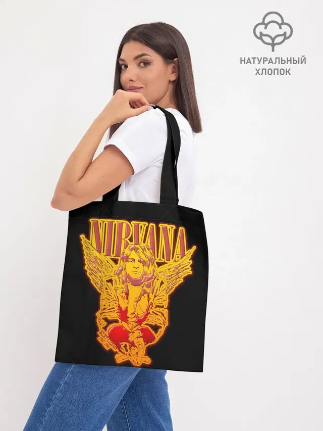Шоппер базовый с принтом «Nirvana»