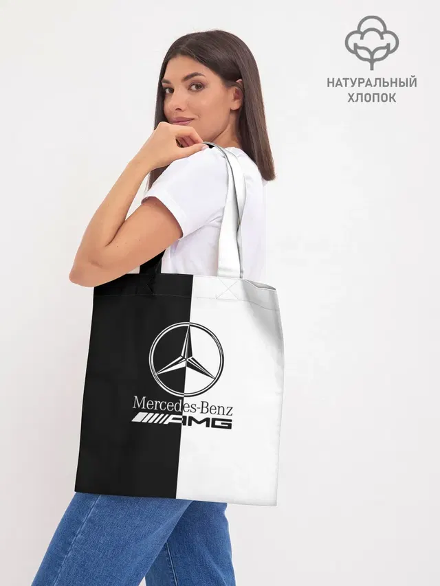 Шоппер базовый с принтом «Merсedes — MERCEDES-BENZ»