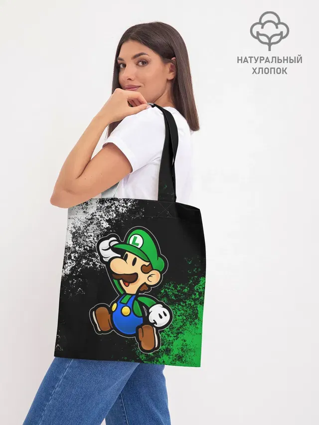 Шоппер базовый с принтом «Mario — Luigis Mansion»