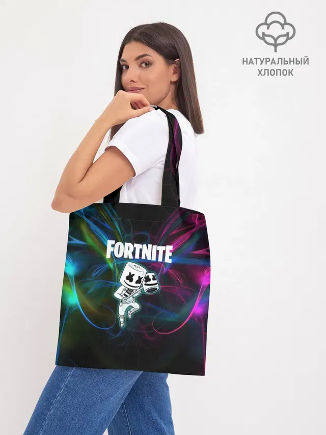 Шоппер базовый с принтом «Фортнайт — Fortnite x Marshmallow.»