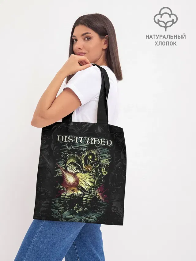Шоппер базовый с принтом «Disturbed»