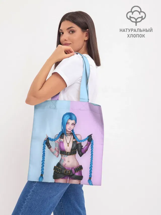 Шоппер базовый с принтом «League of Legends Jinx»