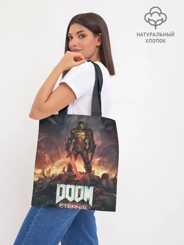 Шоппер базовый с принтом «Дум — DOOM ETERNAL»