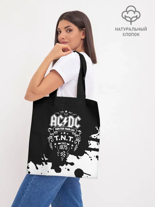 Шоппер базовый с принтом «1975 — AC/DC T.N.T.»