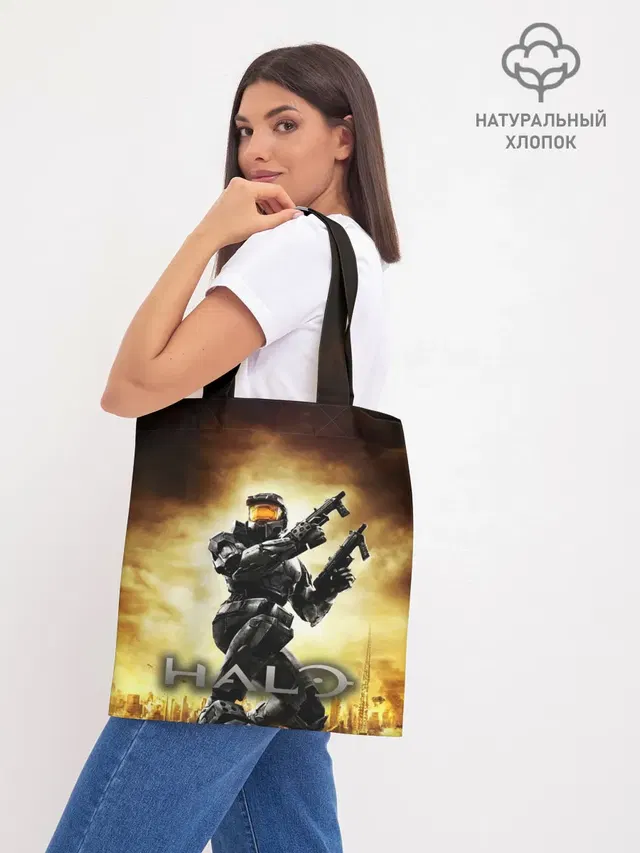Шоппер базовый с принтом «Halo Infinite»