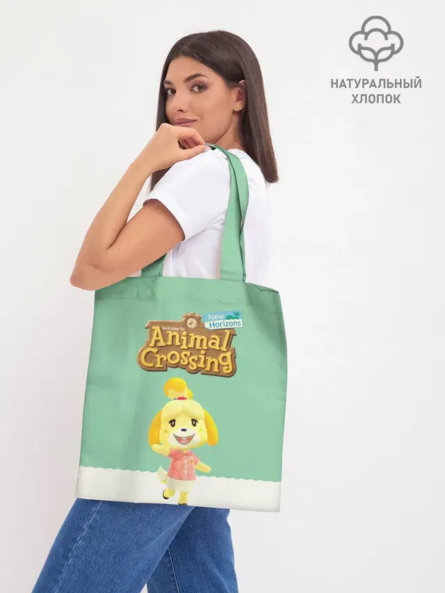Шоппер базовый с принтом «Animal Crossing»