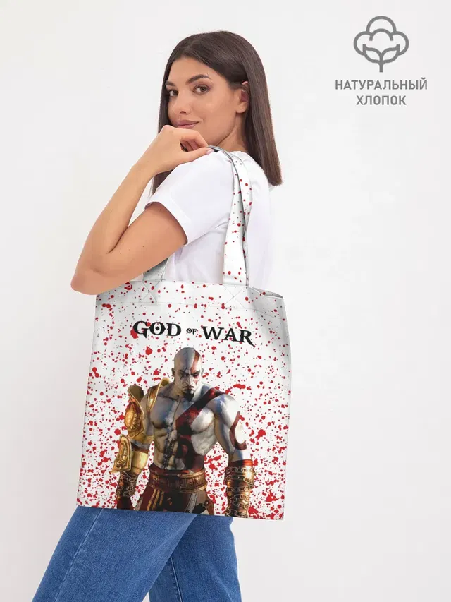 Шоппер базовый с принтом «God of war»