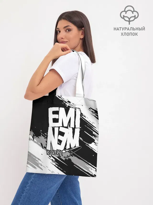 Шоппер базовый с принтом «Eminem»
