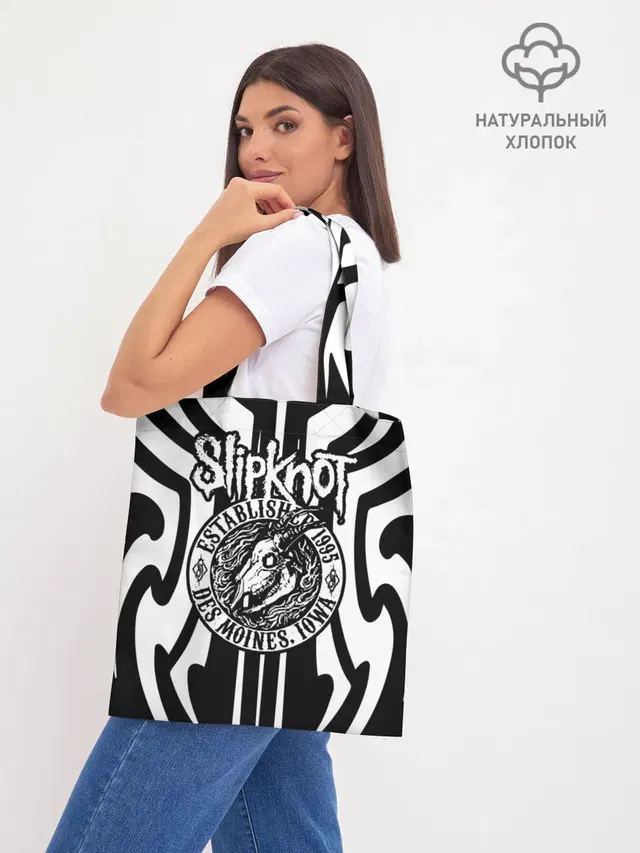 Шоппер базовый с принтом «Slipknot»