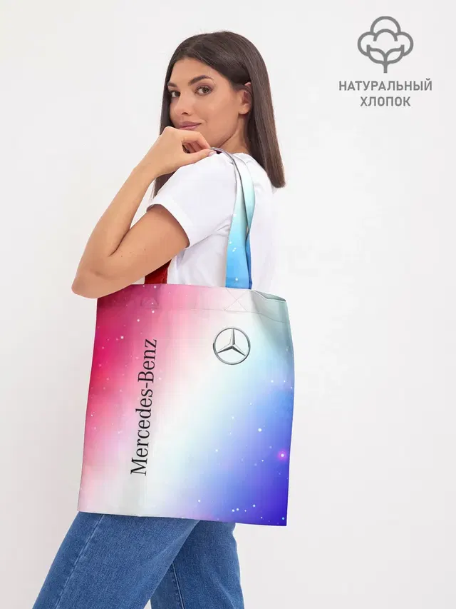 Шоппер базовый с принтом «Merсedes — MERCEDES — МЕРСЕДЕС»