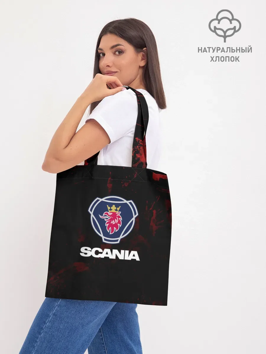 Шоппер базовый с принтом «Scania», вид спереди