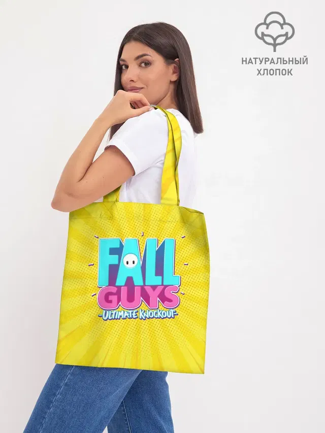 Шоппер базовый с принтом «Fall Guys»