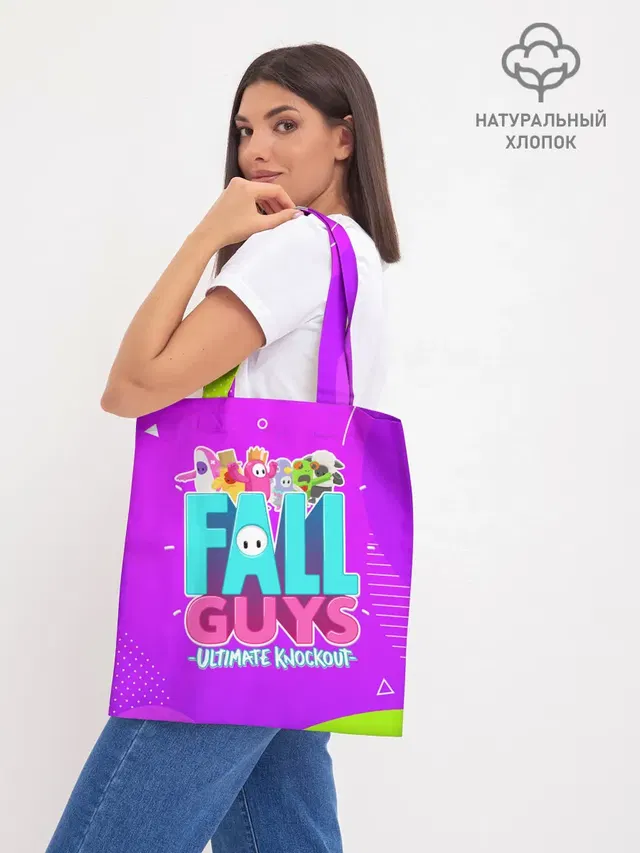 Шоппер базовый с принтом «Fall Guys»