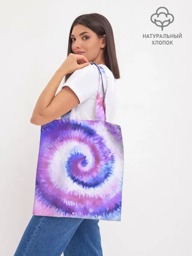Шоппер базовый с принтом «Tie-Dye — TIE-DYE PURPLE»