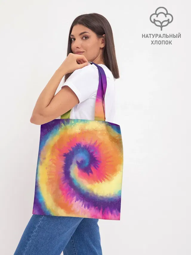 Шоппер базовый с принтом «Tie-Dye — TIE-DYE MULTICOLOR»