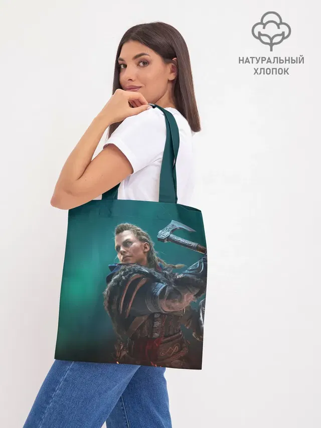 Шоппер базовый с принтом «Eivor Varinsdottir — ASSASSINS CREED VALHALLA»