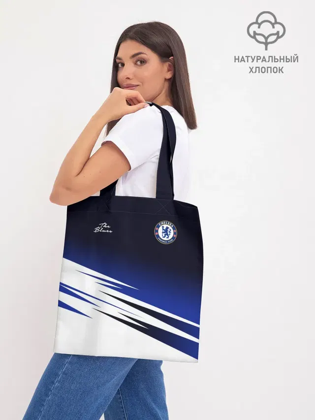Шоппер базовый с принтом «Челси — CHELSEA разминочная 19/20»