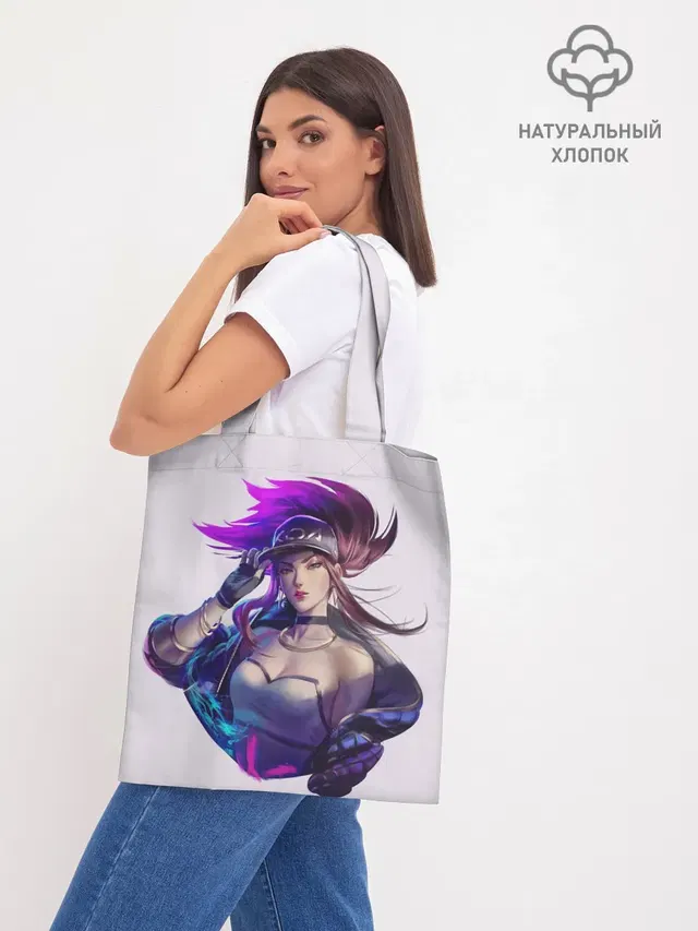 Шоппер базовый с принтом «DA — KDA Akali»
