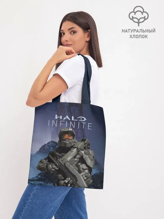 Шоппер базовый с принтом «Halo Infinite»