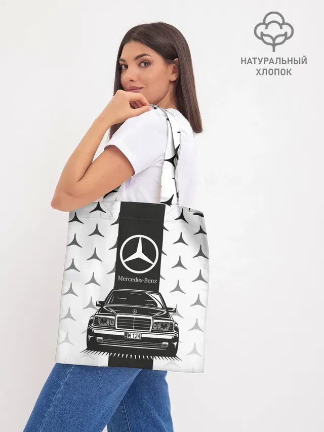 Шоппер базовый с принтом «Merсedes — MERCEDES BENZ»