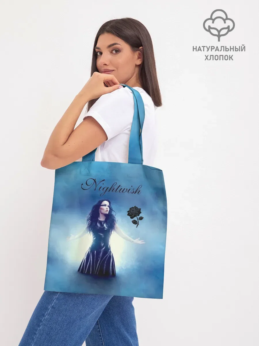 Шоппер базовый с принтом «Nightwish», вид спереди