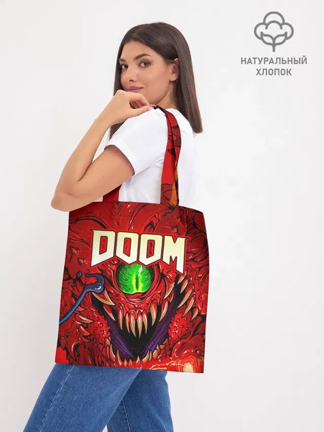 Шоппер базовый с принтом «Дум — DOOM Eternal»