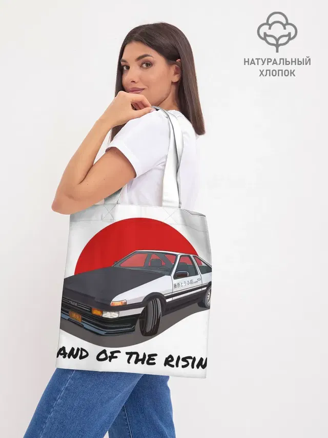 Шоппер базовый с принтом «JDM Style — Land of the rising sun»
