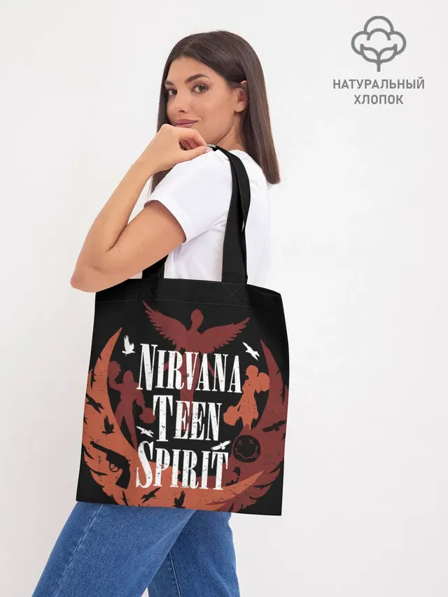 Шоппер базовый с принтом «Nirvana — NIRVANA TEEN SPIRIT»