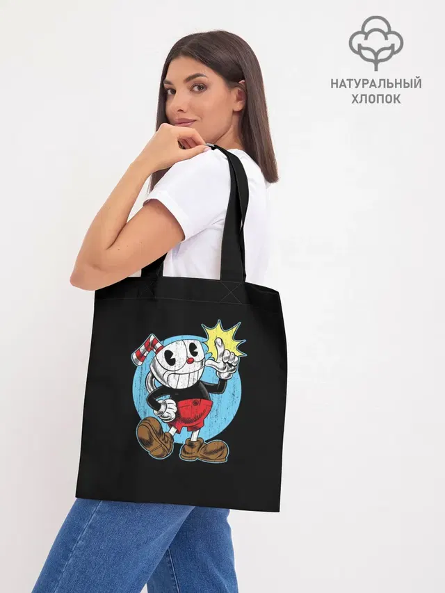 Шоппер базовый с принтом «Cuphead — КАПХЕД»