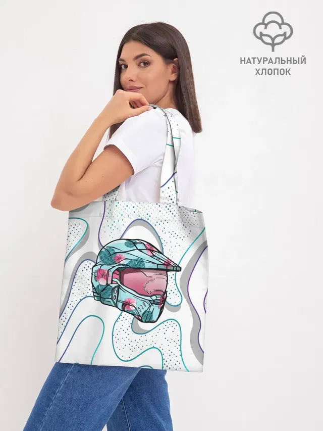 Шоппер базовый с принтом «Flowers of Spartan»
