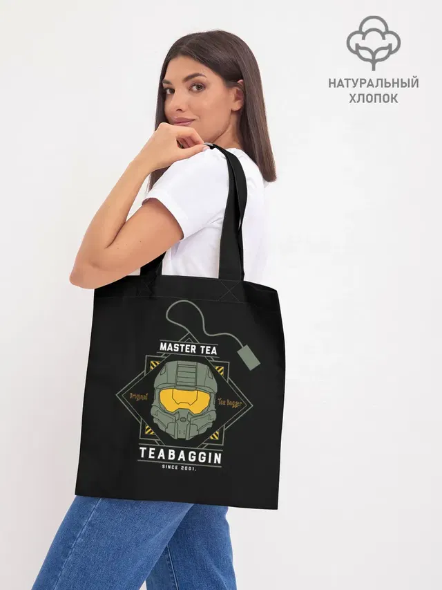 Шоппер базовый с принтом «Master tea»