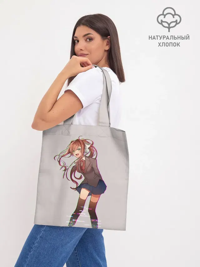 Шоппер базовый с принтом «Cyber Monika»