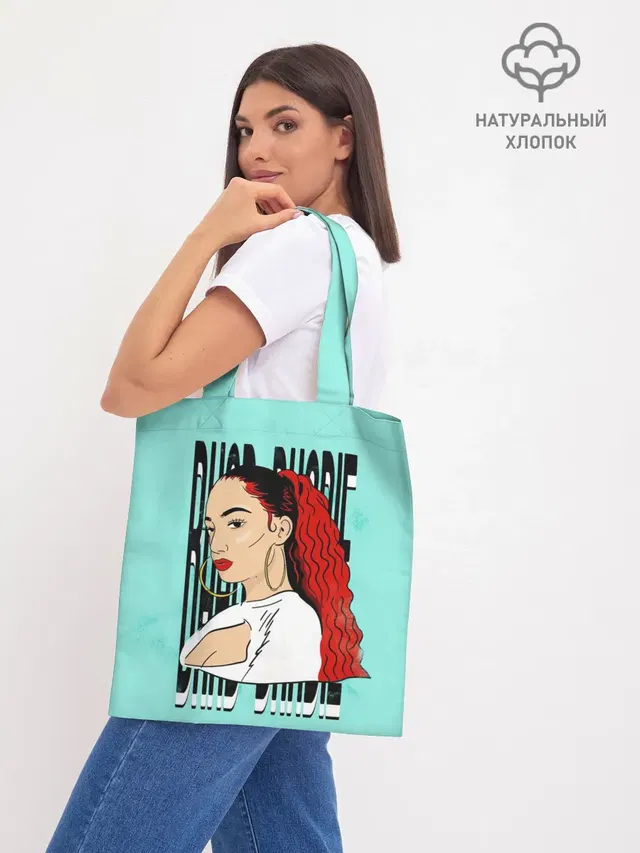 Шоппер базовый с принтом «Bhad Bhabie — Bad Bhabi»