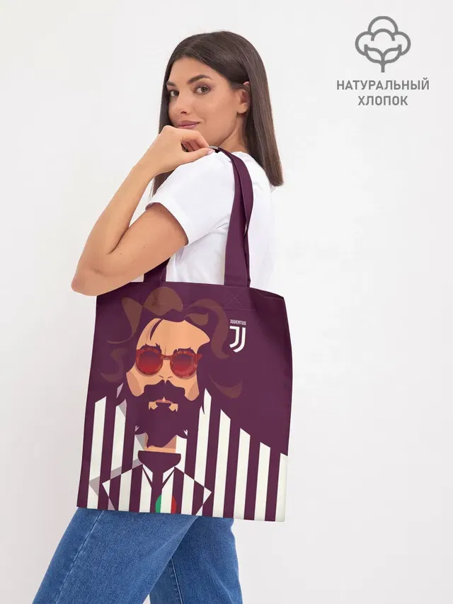 Шоппер базовый с принтом «Ювентус — Andrea Pirlo»