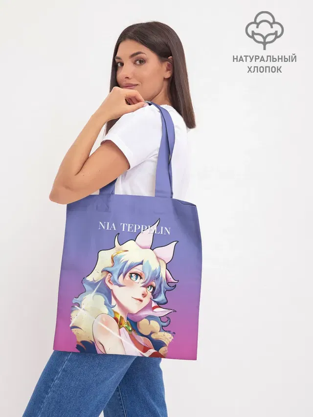 Шоппер базовый с принтом «Nia Gurren Lagann»
