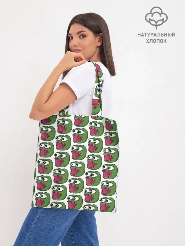 Шоппер базовый с принтом «Twitch — Poggers Pattern»